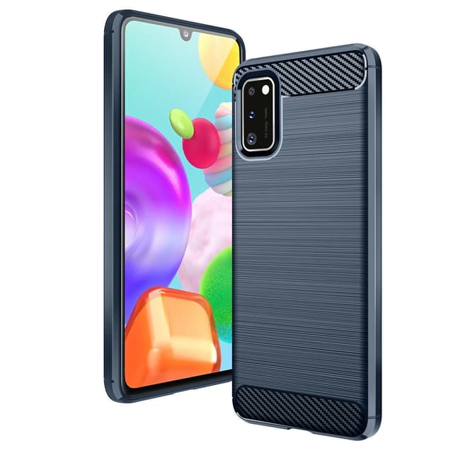 Stöttåligt Armor Carbon TPU-skal Samsung A41 - Blå