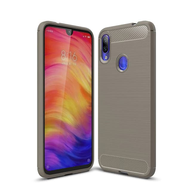 Stöttåligt Armor Carbon TPU-skal Xiaomi Redmi Note 7 - Grå