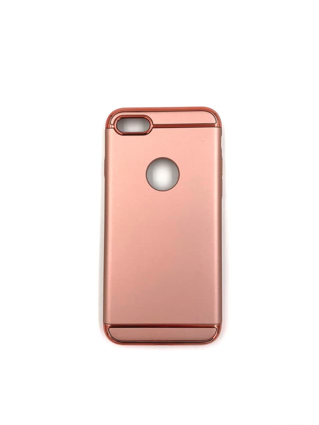 Design skal 3 i 1 guldkant till iPhone 8 - Rosa
