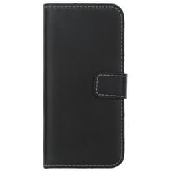 SKALO Samsung S8 Flip Cover m. Pung i Ægte Læder - Sort