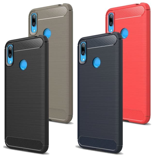 Stöttåligt Armor Carbon TPU-skal Huawei Y6 2019 - Svart