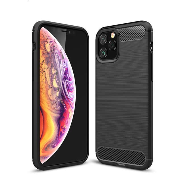 SKALO iPhone 11 Pro Max Armor Carbon Stødsikker TPU-cover - Sort