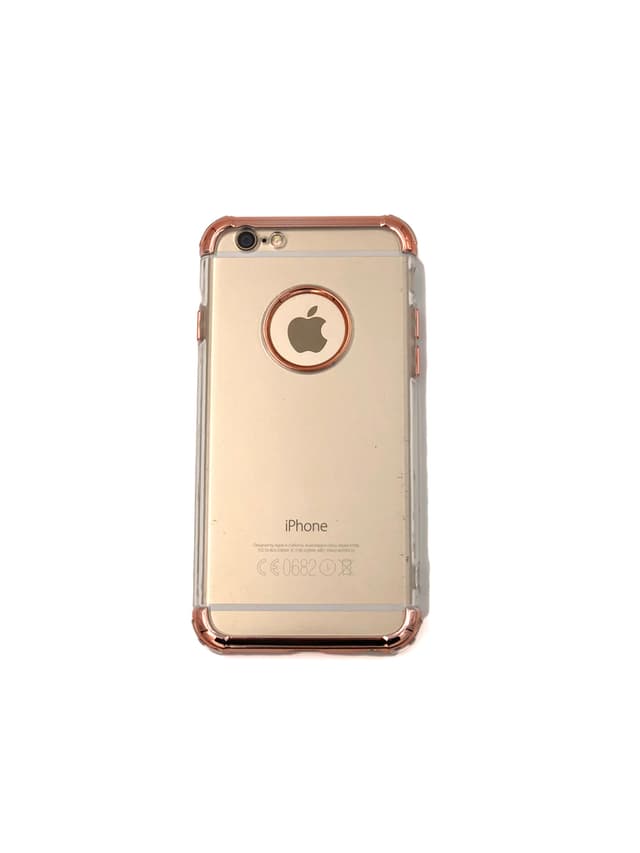 Extra tåligt design silikonskal | färgade kanter iPhone 6/6S - Rosa