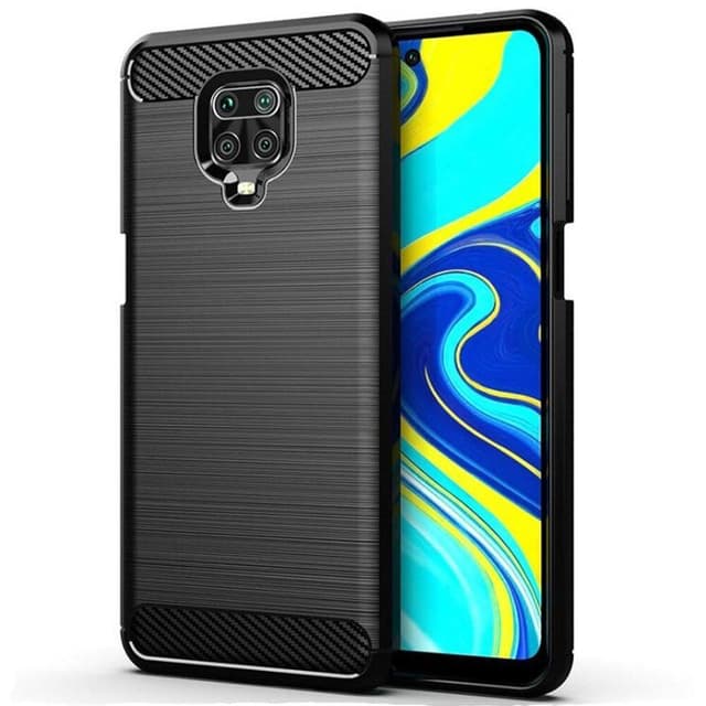 Stöttåligt Armor Carbon TPU-skal Xiaomi Redmi Note 9 Pro - Svart