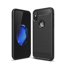 SKALO iPhone XS Max Armor Carbon Iskunkestävä TPU suojakuori - Musta