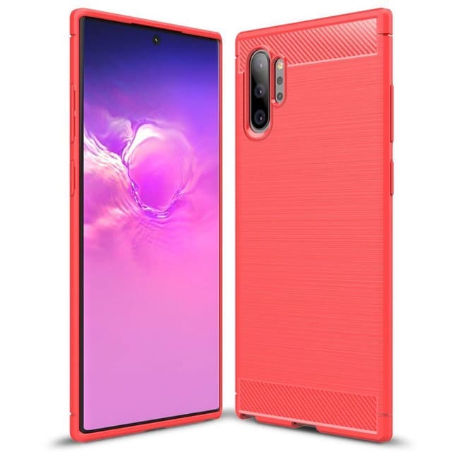 Stöttåligt Armor Carbon TPU-skal Samsung Note 10 Plus - Röd