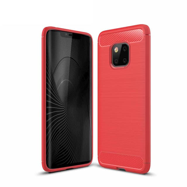 Stöttåligt Armor Carbon TPU-skal Huawei Mate 20 Pro - Röd
