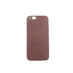 Exklusivt iPhone 6/6S skal med krokodil mönster i PU-Läder - Brun
