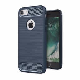 SKALO iPhone 7/8 Armor Carbon Iskunkestävä TPU suojakuori - Sininen
