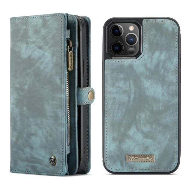 CASEME iPhone 12 / iPhone 12 Pro Retro plånboksfodral - Grön