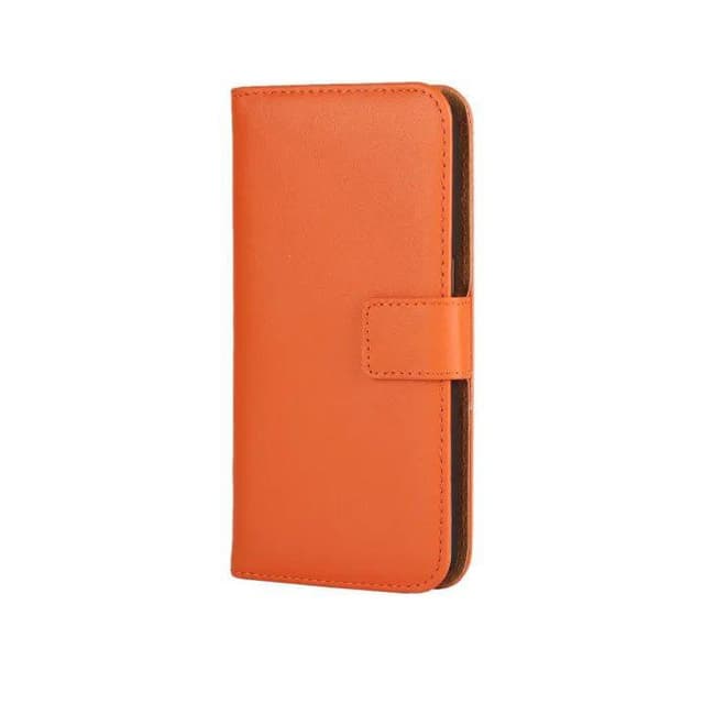 SKALO iPhone 11 Pro Max Lompakkokotelo Aitoa nahkaa - Oranssi