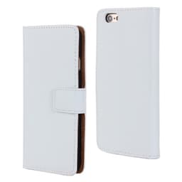 SKALO iPhone 6/6S Plus Lompakkokotelo Aitoa nahkaa - Valkoinen