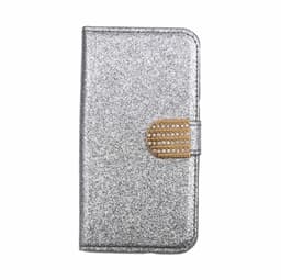 Glitter design Plånboksfodral till iPhone X/XS - Silver