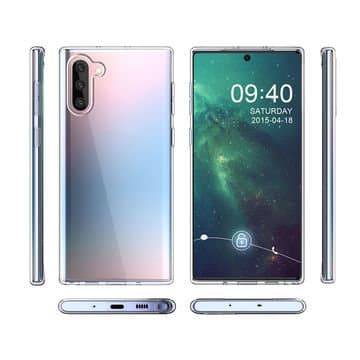 Transparent Silikon TPU-Skal till Samsung Note 10