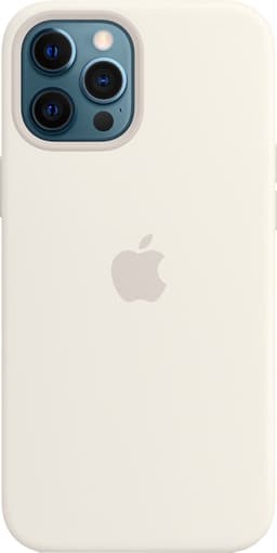 iPhone 12 Pro Max silikonecover med MagSafe (hvid)