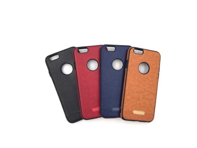 iPhone 6/6S Mjukt läderskal - Svart