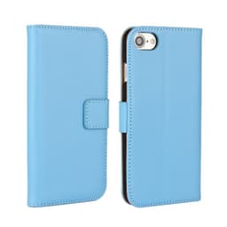 SKALO iPhone 7/8 Plånboksfodral Äkta Skinn - Blå