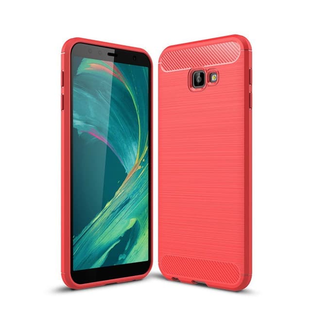 Stöttåligt Armor Carbon TPU-skal Samsung J4 Plus - Röd