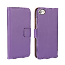 SKALO iPhone SE (2020/2022) Flip Cover m. Pung i Ægte Læder - Lilla
