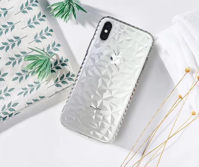 Extra tåligt 3D Diamant TPU iPhone 6/6S - Transparent