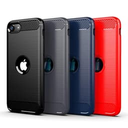 SKALO iPhone SE (2020/2022) Armor Carbon Iskunkestävä TPU suojakuori - Musta