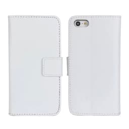 SKALO iPhone 5/5S/SE(1:a gen) Plånboksfodral Äkta Skinn - Vit