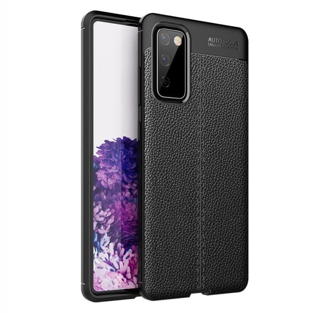 Samsung Galaxy S20 FE TPU skal Litchi Texture - Svart