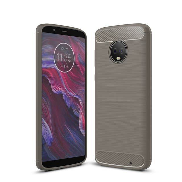 Stöttåligt Armor Carbon TPU-skal Moto G6 Plus - Grå