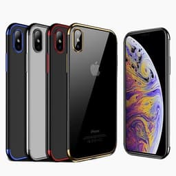 Design TPU-skal Electro Plating till iPhone Xs Max - fler färger - Svart