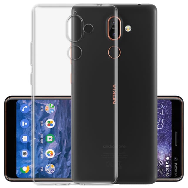Transparent Silikon TPU-Skal till Nokia 7 Plus