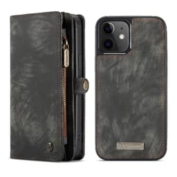 CASEME iPhone 12 Mini Retro plånboksfodral - Svart
