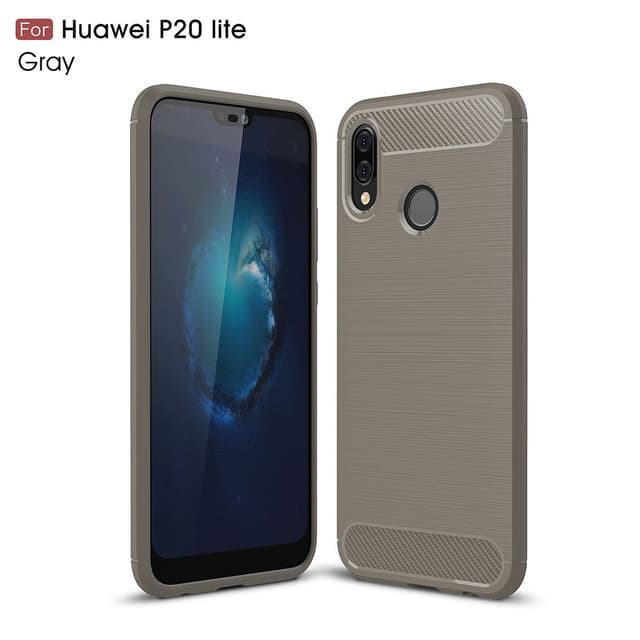 Stöttåligt Armor Carbon TPU-skal Huawei P20 Lite - Grå