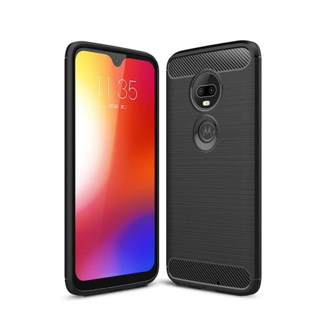 Stöttåligt Armor Carbon TPU-skal Moto G7 Plus - Svart