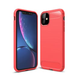 SKALO iPhone 11 Armor Carbon Stöttåligt TPU-skal - Röd