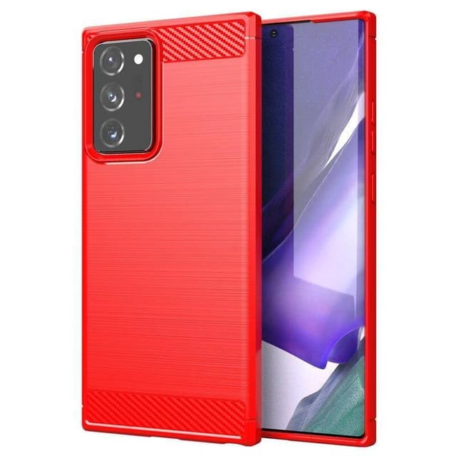 Stöttåligt Armor Carbon TPU-skal Samsung Note 20 Ultra - Röd