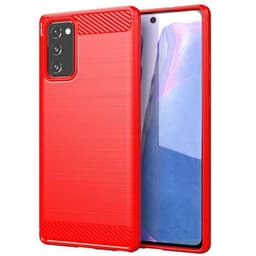 Stöttåligt Armor Carbon TPU-skal Samsung Note 20 - Röd
