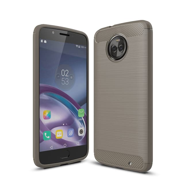 Stöttåligt Armor Carbon TPU-skal Moto X4 - Grå