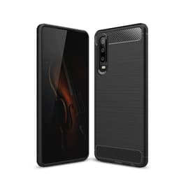 SKALO Huawei P30 Armor Carbon Iskunkestävä TPU suojakuori - Musta