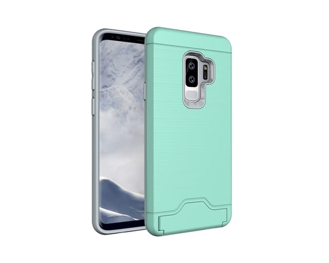 Samsung S9 PLUS | Armor skal | Korthållare - Turkos