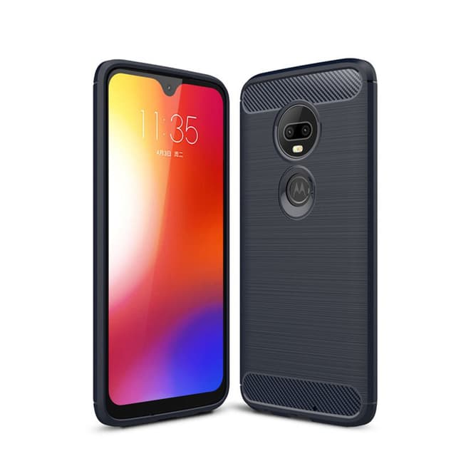 Stöttåligt Armor Carbon TPU-skal Moto G7 - Blå