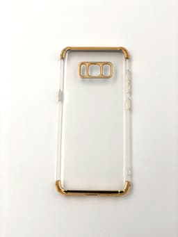 Extra tåligt design silikonskal | färgade kanter Samsung S8 - Guld