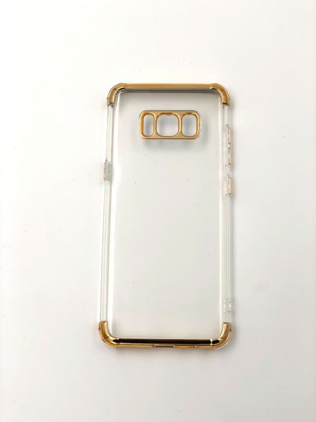 Extra tåligt design silikonskal | färgade kanter Samsung S8 - Guld
