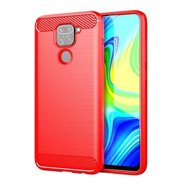Stöttåligt Armor Carbon TPU-skal Xiaomi Redmi Note 9 - Röd