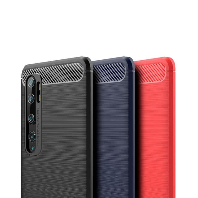 Stöttåligt Armor Carbon TPU-skal Xiaomi Mi Note 10 / Note 10 Pro - Grå