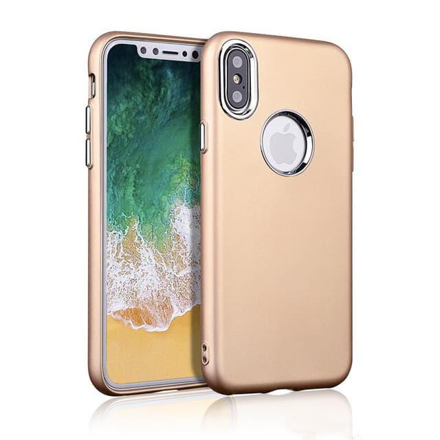 iPhone Xs Max | TPU-Skal Metallknappar - Guld
