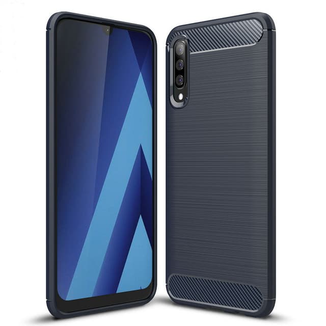 Stöttåligt Armor Carbon TPU-skal Samsung A50 - Blå