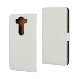 Plånboksfodral Äkta Skinn LG G4 - Vit