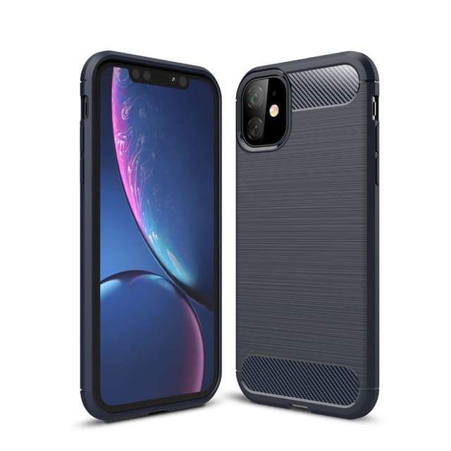 SKALO iPhone 11 Armor Carbon Stødsikker TPU-cover - Blå