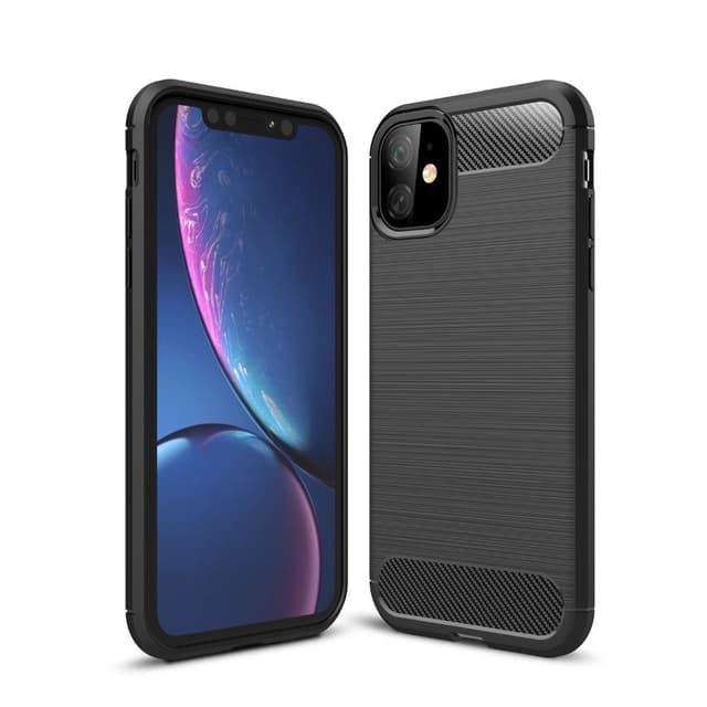 SKALO iPhone 11 Armor Carbon Stødsikker TPU-cover - Sort