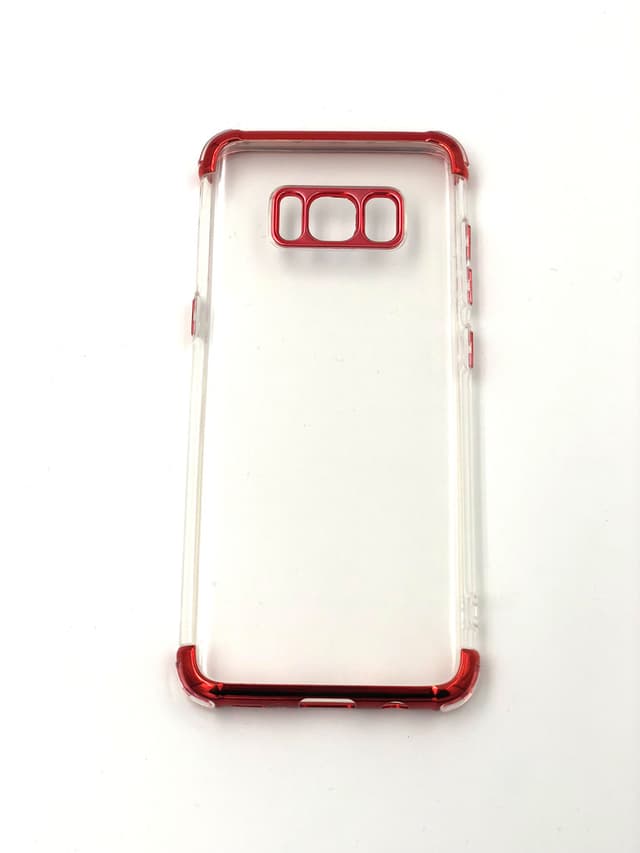Extra tåligt design TPU | färgade kanter Samsung S8+ - Röd